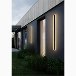 Lámpara de pared LED de aluminio alta, resistente al agua, para exteriores, color negro, blanco y dorado, para jardín