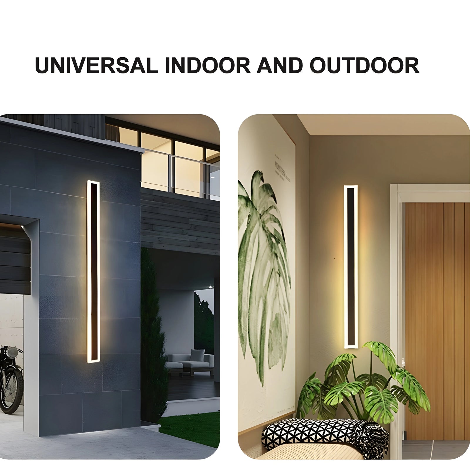 Lámpara de pared LED de aluminio alta, resistente al agua, para exteriores, color negro, blanco y dorado, para jardín
