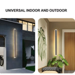 Lámpara de pared LED de aluminio alta, resistente al agua, para exteriores, color negro, blanco y dorado, para jardín