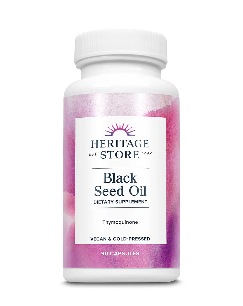 Suplemento de aceite de semilla negra de Heritage Store, 90 unidades