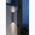 Lámpara de pared LED de aluminio para exteriores, resistente al agua, color negro, para jardín y porche