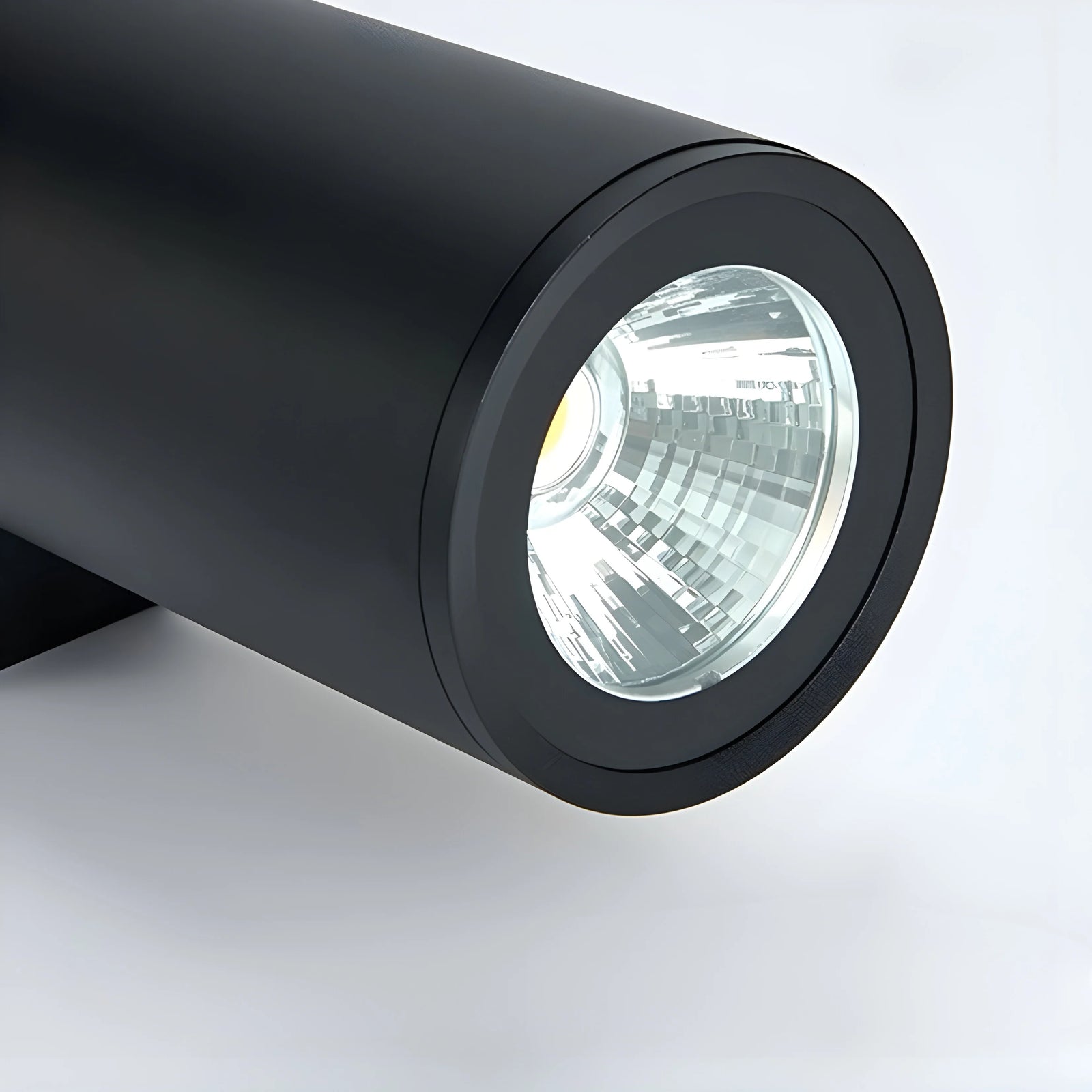 Lámpara de pared LED de aluminio para exteriores, resistente al agua, color negro, para jardín y porche