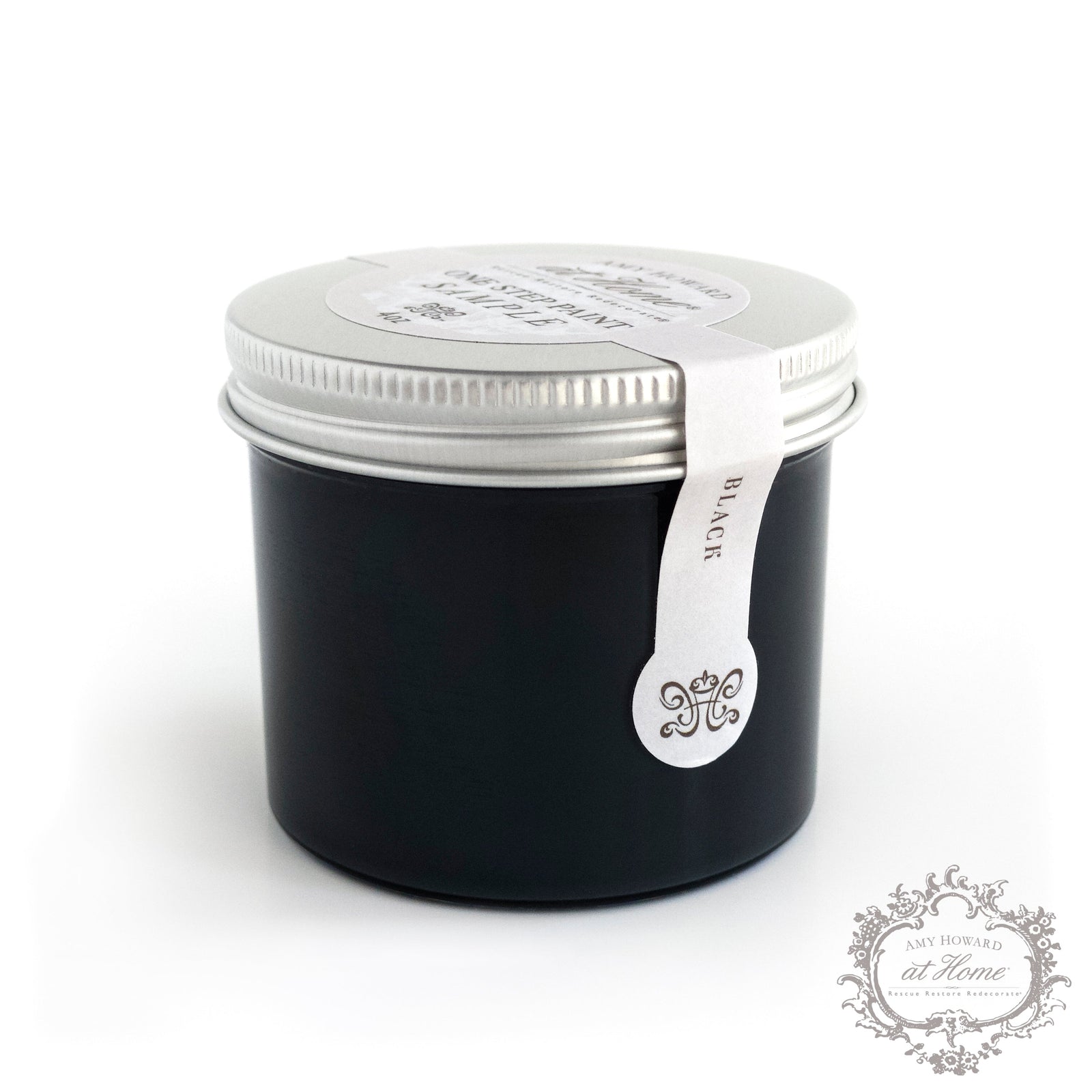 Pintura negra de un solo paso - Muestra de 4 oz 