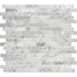 Mosaico de piedra de vidrio entrelazado Blocki Blanco de 29,5 x 31,8 cm con montaje en malla - Colección MSI