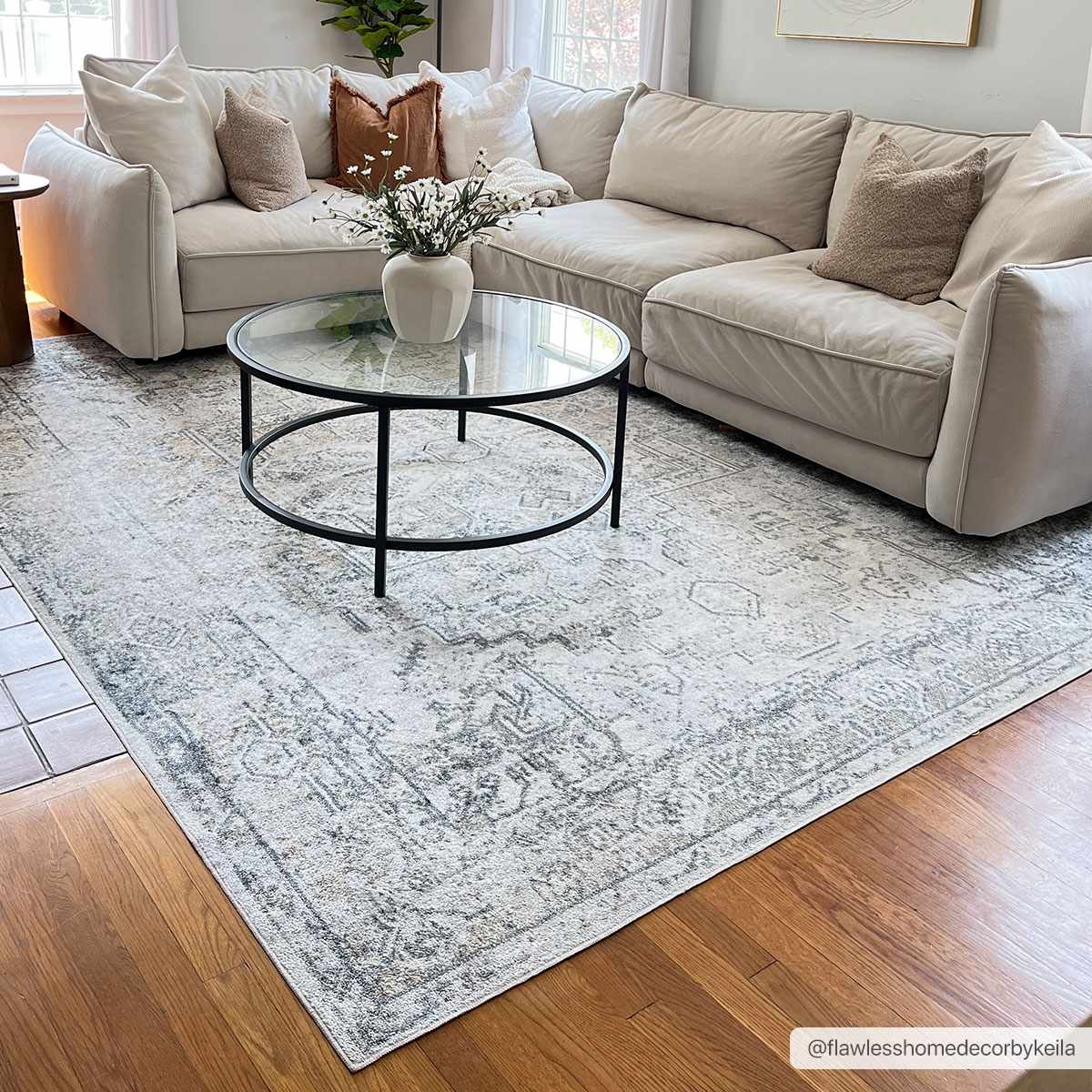 Alfombra lavable de pelo plano Hera Olive