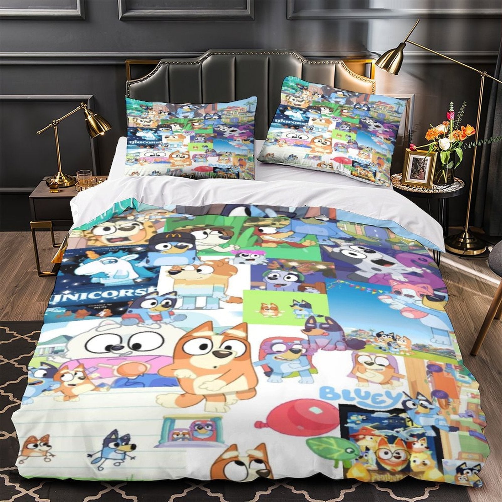 Bluey Duvet Cover Kids Bedding Set Without Filler