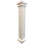 Botticino Beige Marble Italian Hand-carved Column (W)20" (L)20" (H)95"