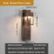 Aplique de pared LED de aluminio para exteriores, resistente al agua, color negro y bronce, con sensor de movimiento