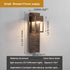 Aplique de pared LED de aluminio para exteriores, resistente al agua, color negro y bronce, con sensor de movimiento