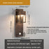 Aplique de pared LED de aluminio para exteriores, resistente al agua, color negro y bronce, con sensor de movimiento