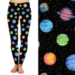 Watercolor Space Leggings – Galaxy Planet  Leggings with Pockets