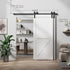 Bypass Sliding Barn Door Hardware Kit Basic I Pulley (No Door)