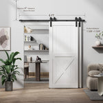 Bypass Sliding Barn Door Hardware Kit Basic J Pulley (No Door)