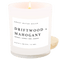 Driftwood and Mahogany Soy Candle - White Jar - 11 oz