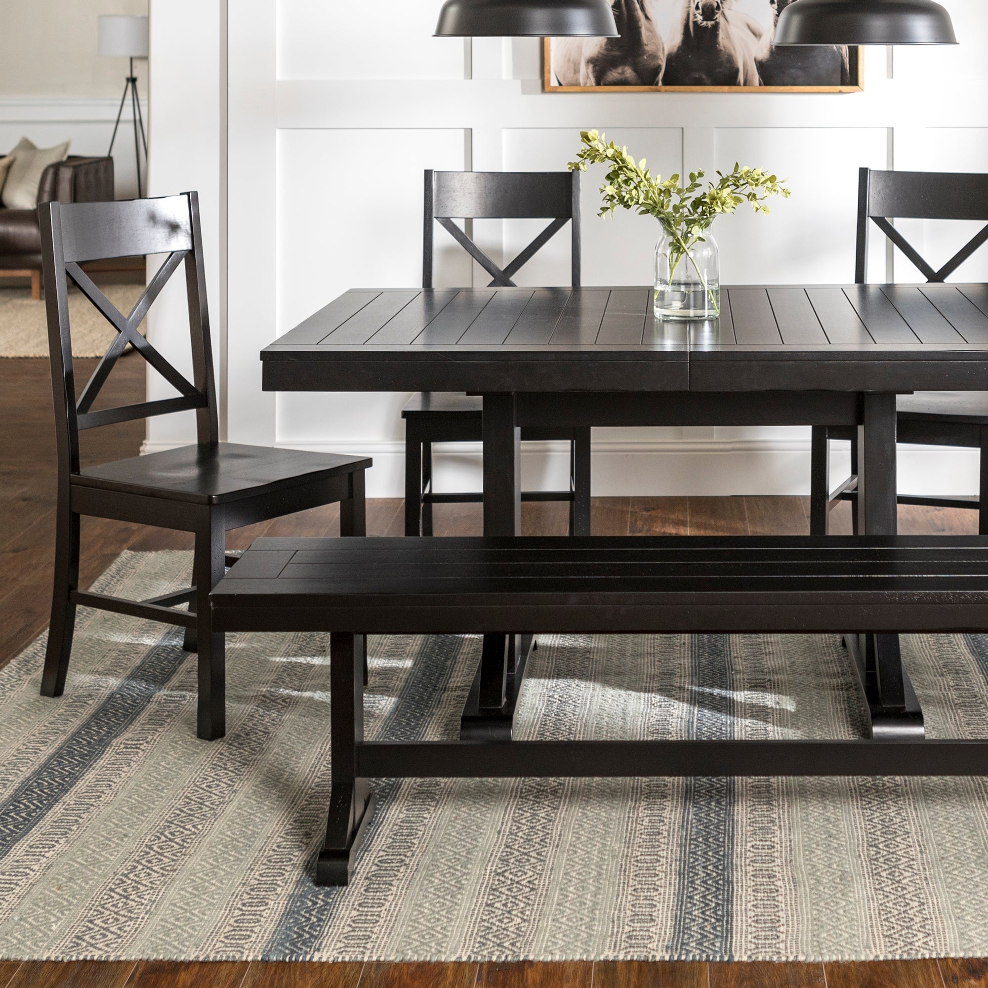 Juego de comedor de madera de 6 piezas Meridian