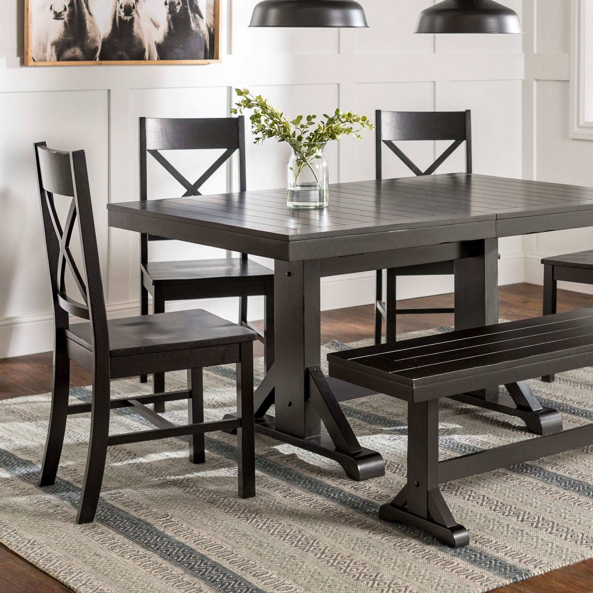 Juego de comedor de madera de 6 piezas Meridian