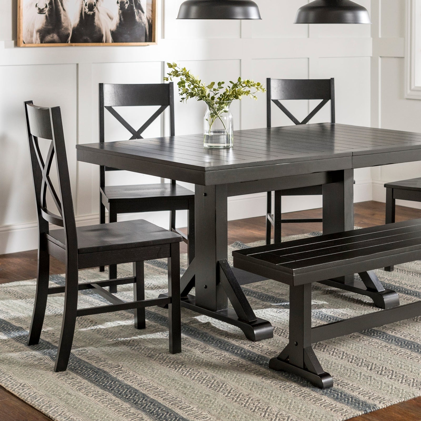 Juego de comedor de madera de 6 piezas Meridian