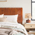 Cabecero de listones Cama de madera maciza de estilo moderno de mediados de siglo
