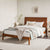 Cabecero de listones Cama de madera maciza de estilo moderno de mediados de siglo