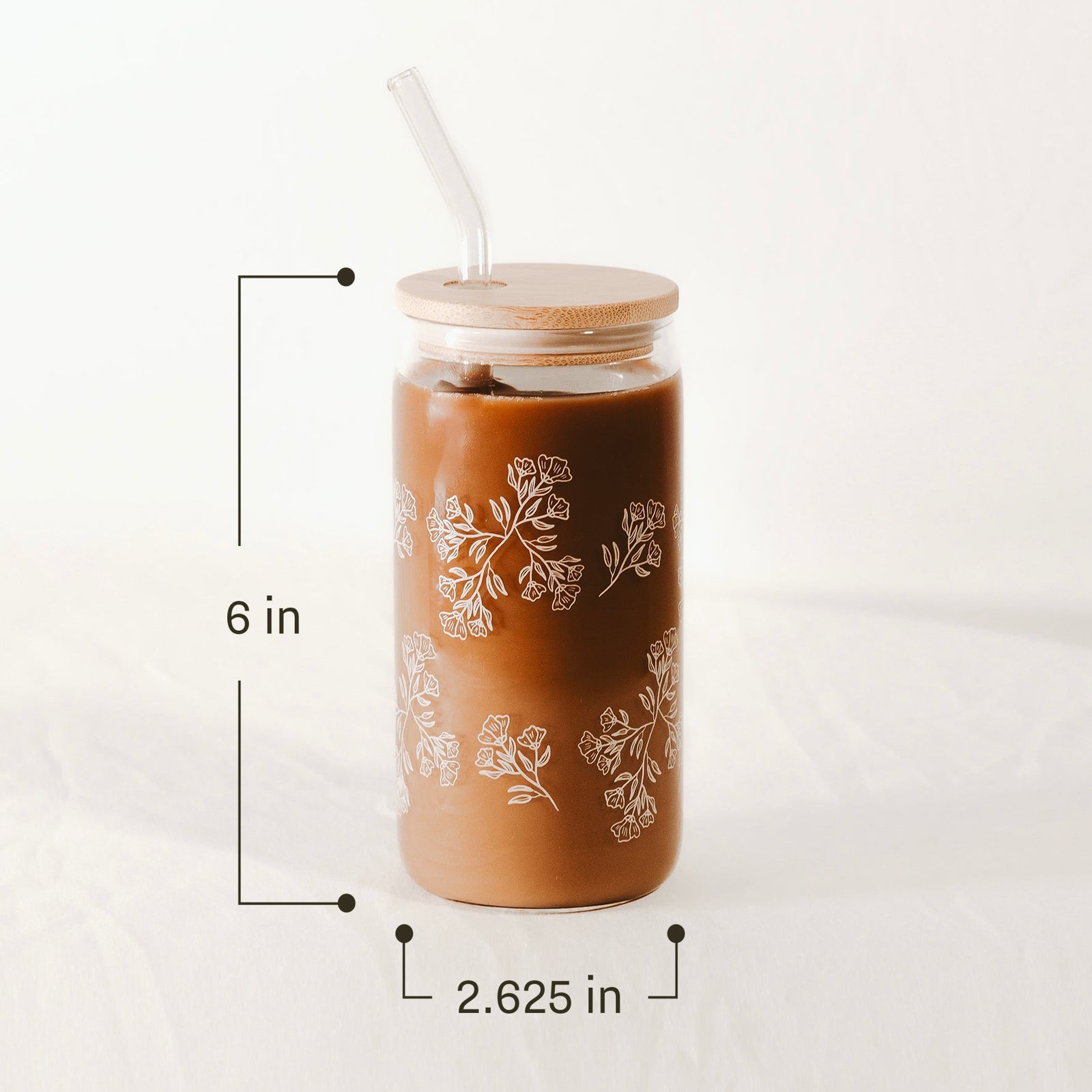 Lata de Papá Noel vintage de vidrio - 17 oz