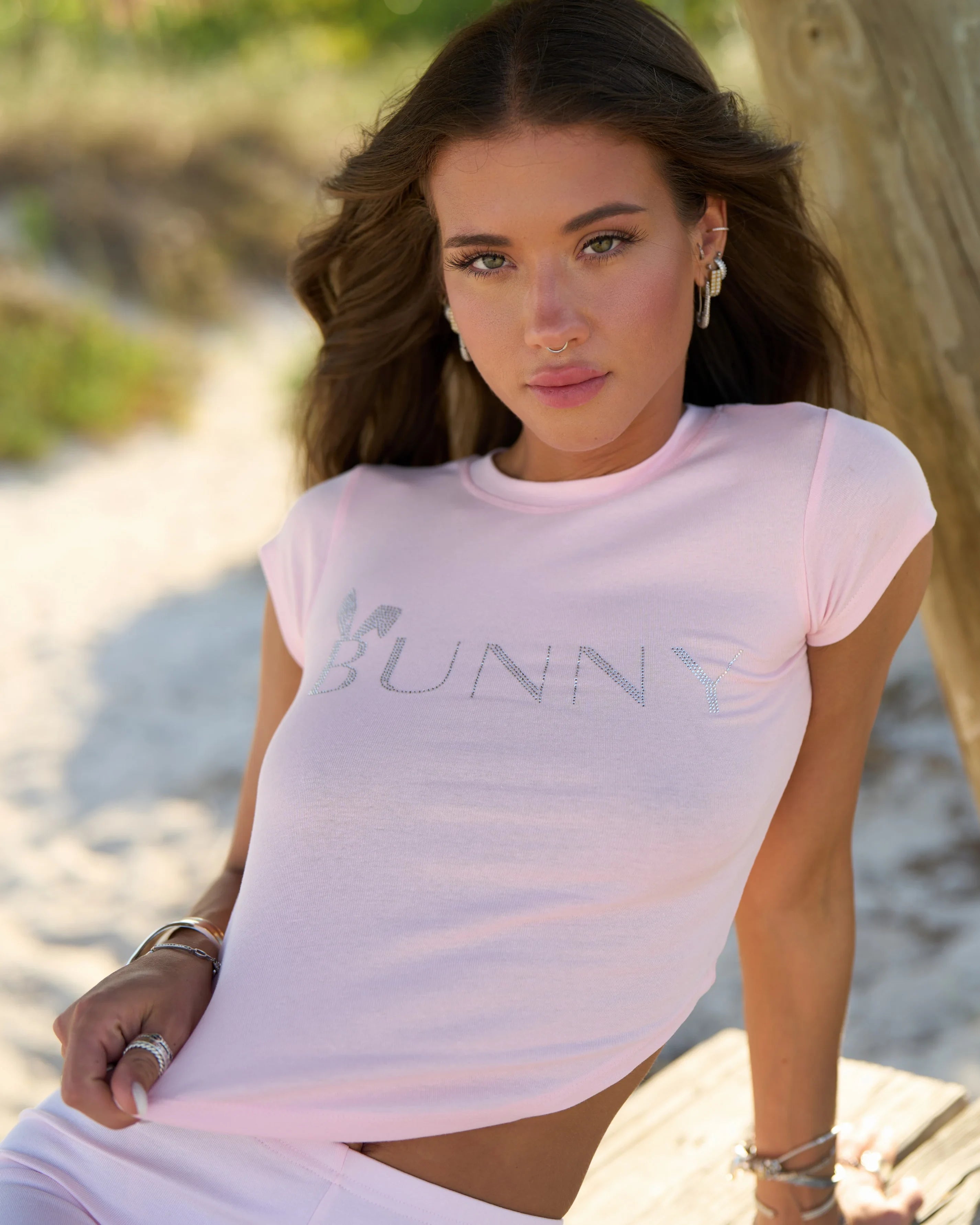 U Shape Top In Baby Pink