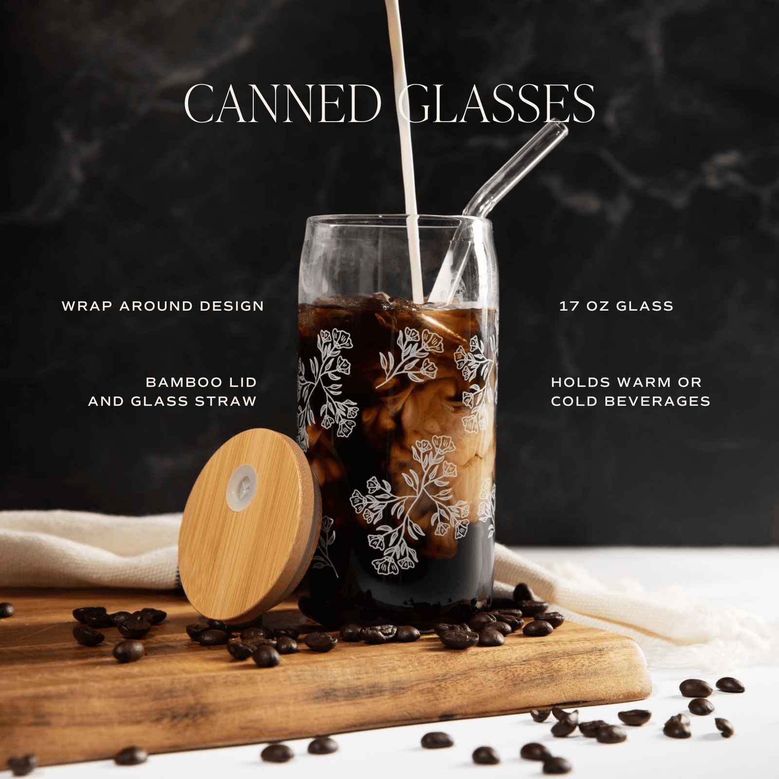 Cascanueces en lata de vidrio - 17 oz