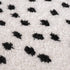 Alfombra de lunares blancos y negros de Cansu