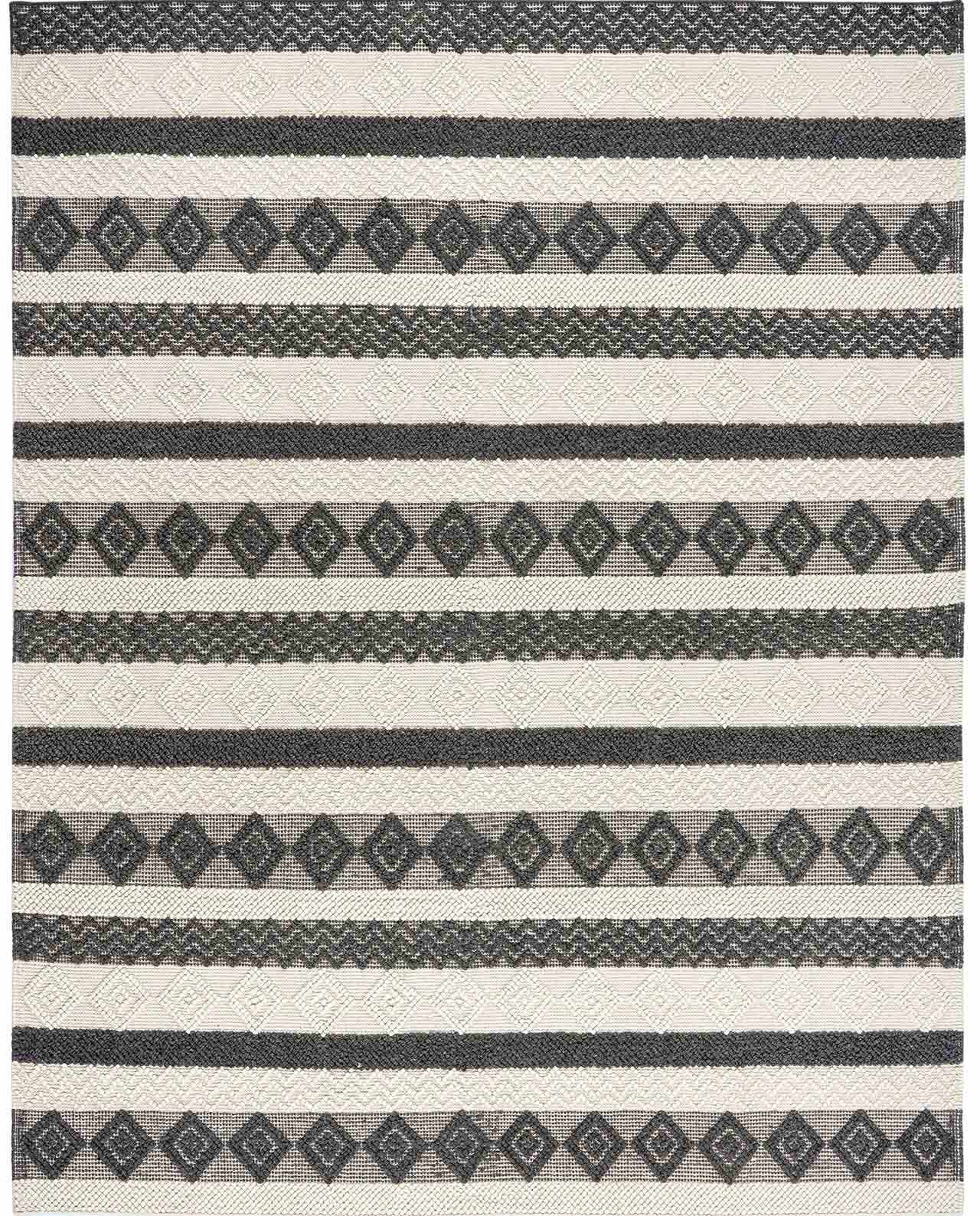 Alfombra de lana en blanco y negro Whittington - Ofertas