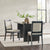 Silla de comedor de madera maciza Catalina con respaldo de ratán, juego de 2