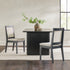 Silla de comedor de madera maciza Catalina con respaldo de ratán, juego de 2