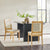 Silla de comedor de madera maciza Catalina con respaldo de ratán, juego de 2