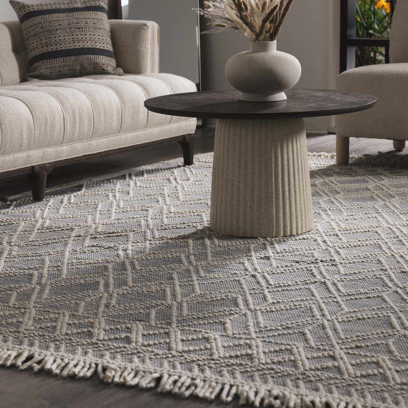 Alfombra de lana azul denim de Ramsbury