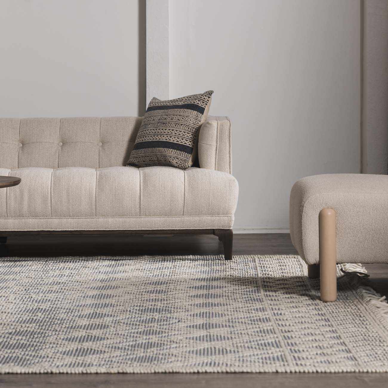 Alfombra de lana azul denim de Ramsbury