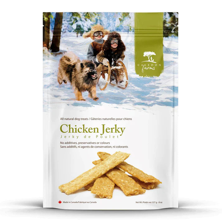 Cecina de pollo premium para perros de Caledon Farms (170-225 g)