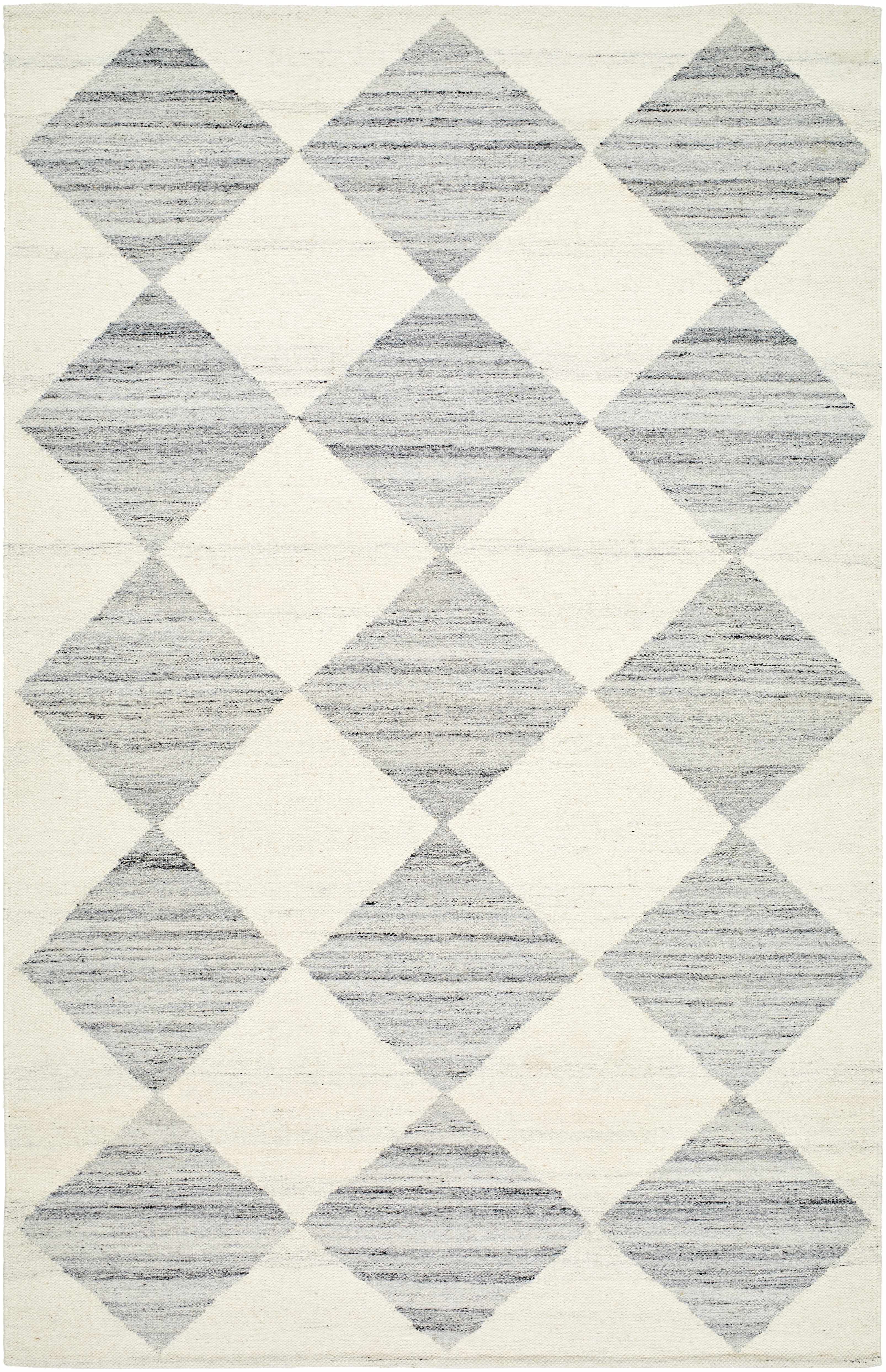 Vivir x Livabliss Antho Light Gray Diamond Rug