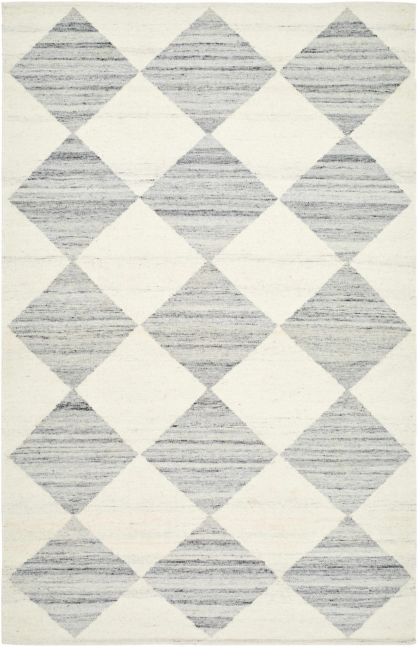 Vivir x Livabliss Antho Light Gray Diamond Rug