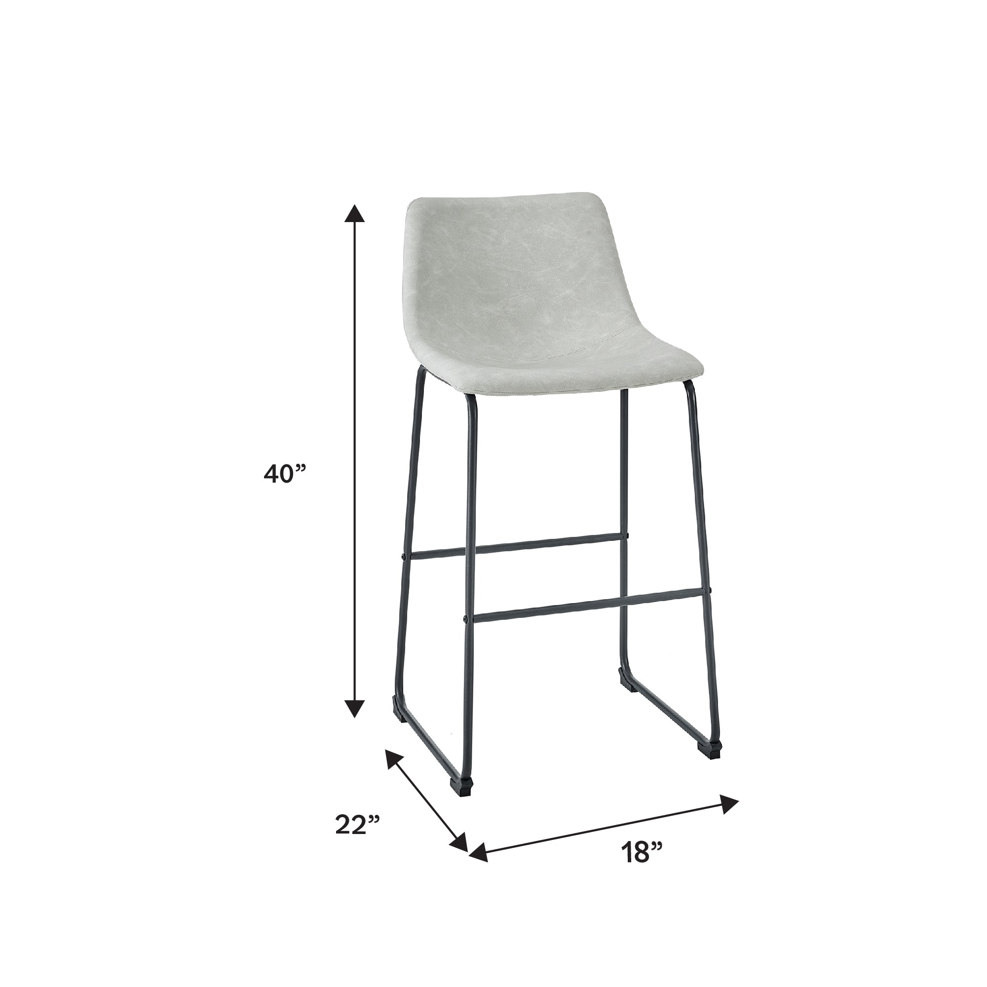 Taburetes de bar de 2 piezas de piel sintética