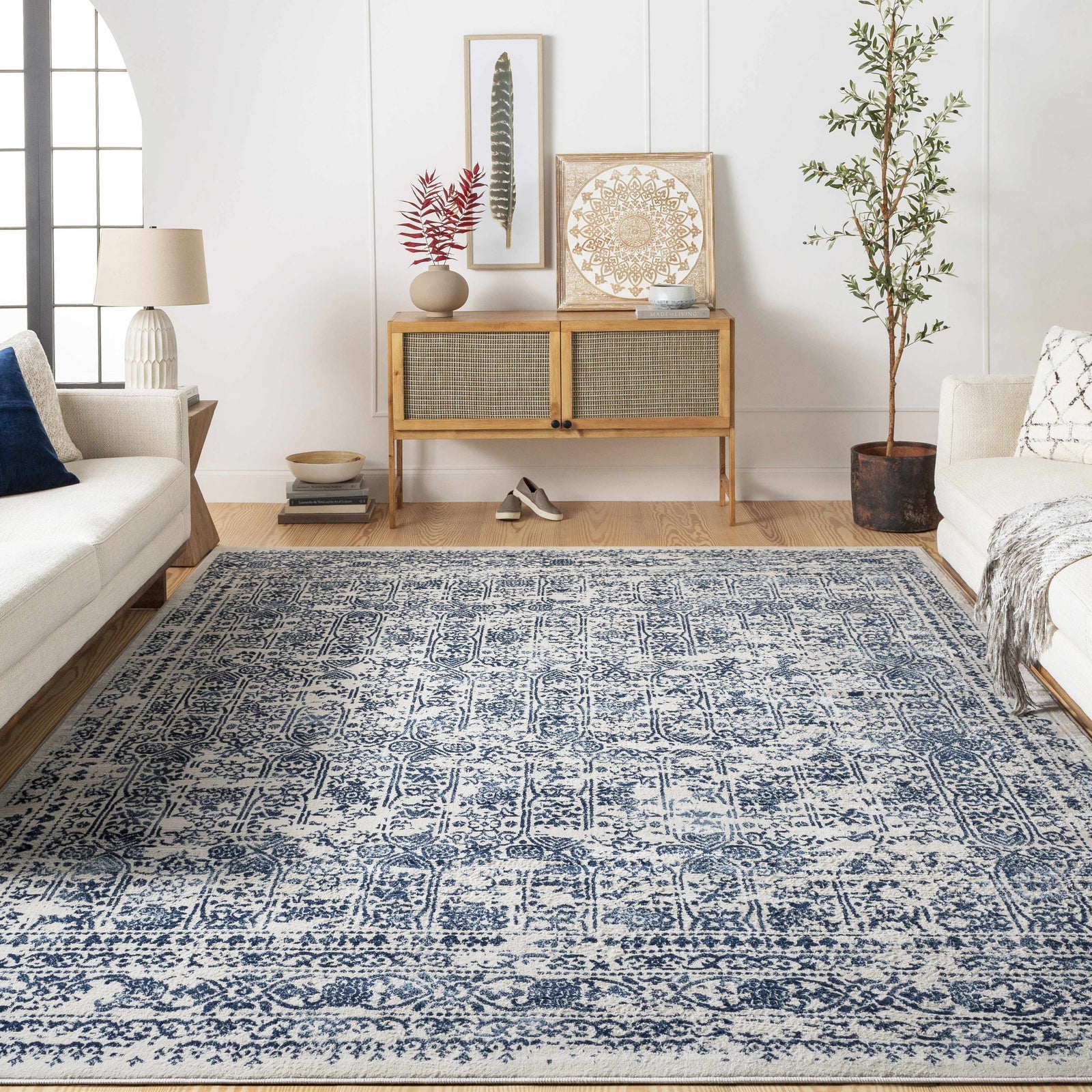 Alfombra azul Michie - Liquidación