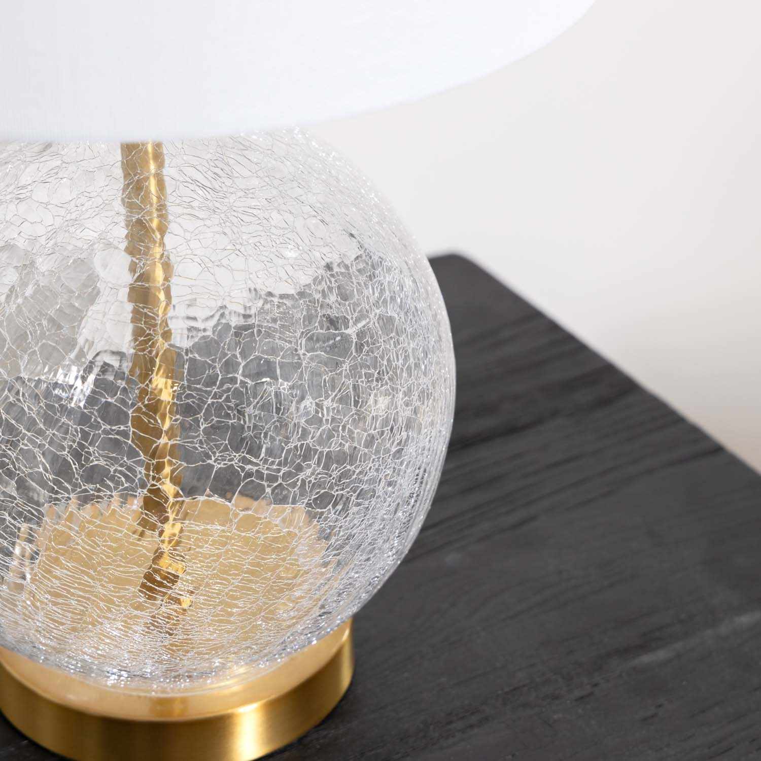 Lámpara de mesa contemporánea de vidrio texturizado Ciel