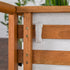 Sofá de dos plazas moderno de madera maciza con husillos para patio