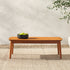 Mesa de centro moderna de madera maciza para patio Circa