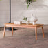 Mesa de centro moderna de madera maciza para patio Circa