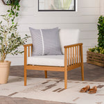 Sillón de patio con husillo de madera maciza moderno Circa