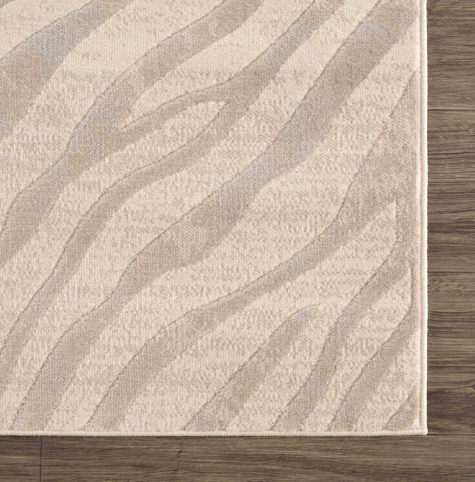 Alfombra con estampado de cebra de Manteca en color beige