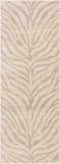 Alfombra con estampado de cebra de Manteca en color beige