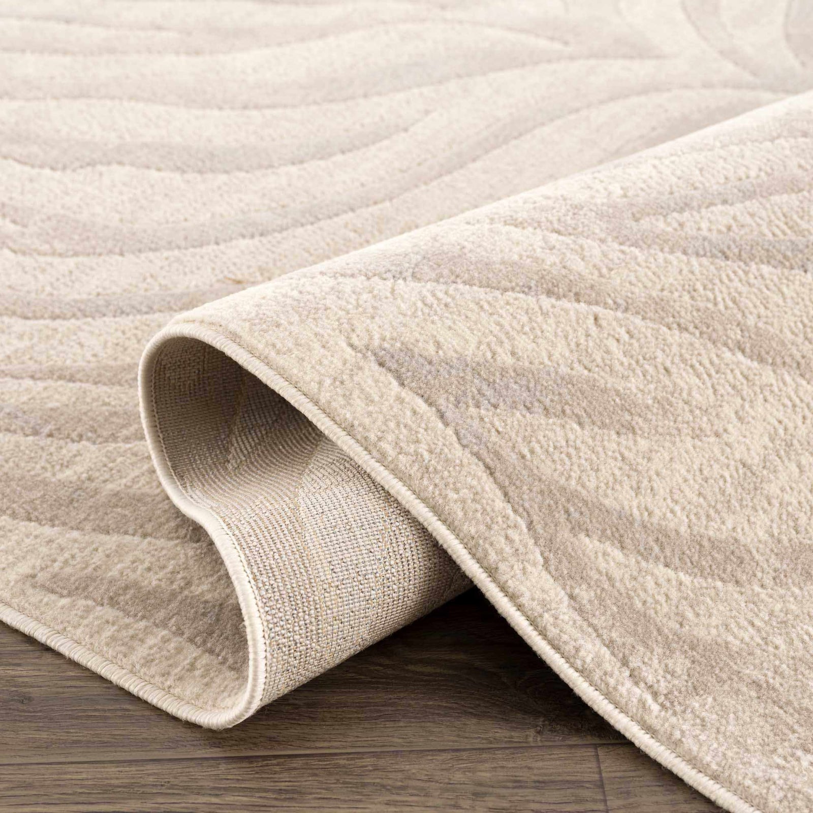 Alfombra con estampado de cebra de Manteca en color beige