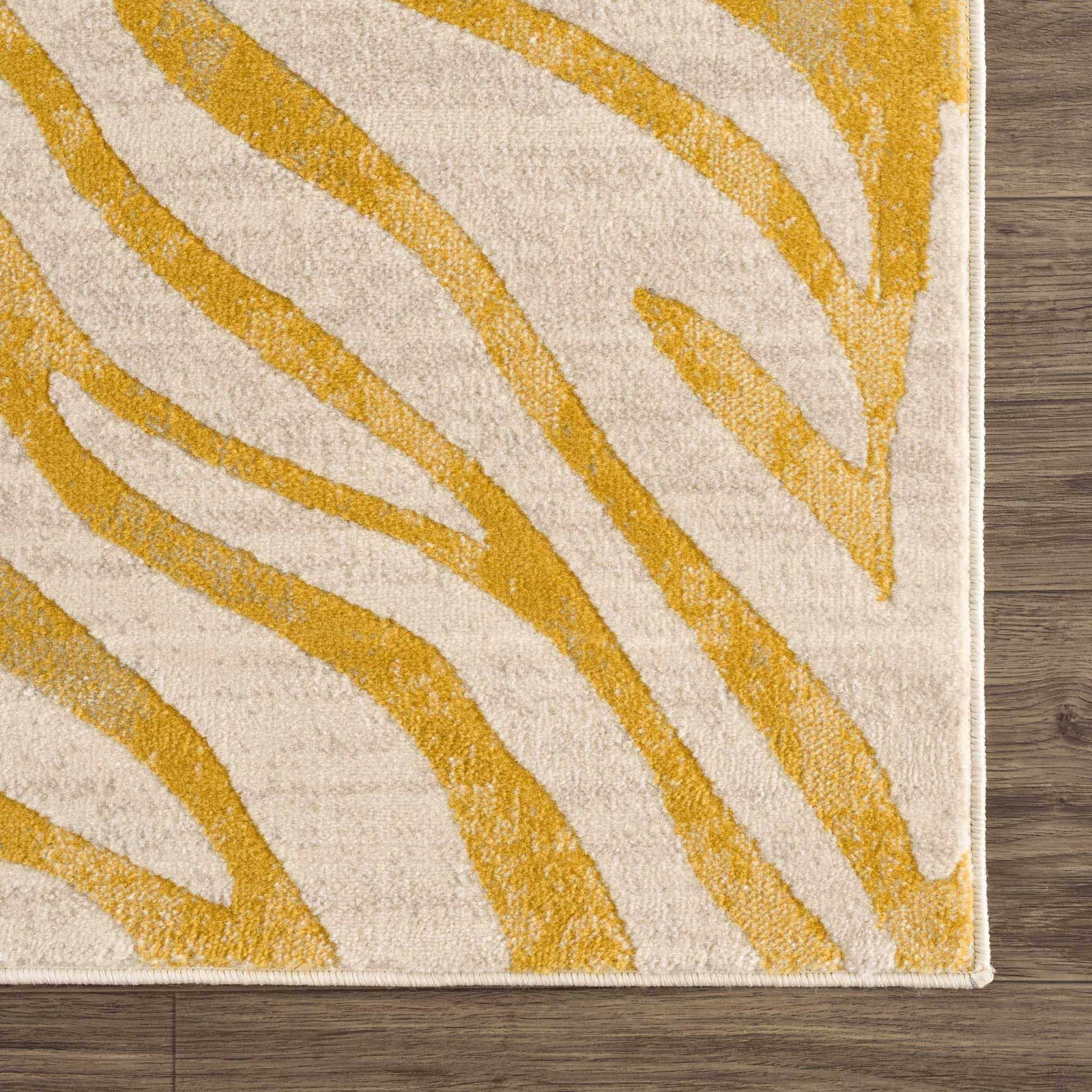 Alfombra con estampado de cebra en amarillo Terra - Liquidación
