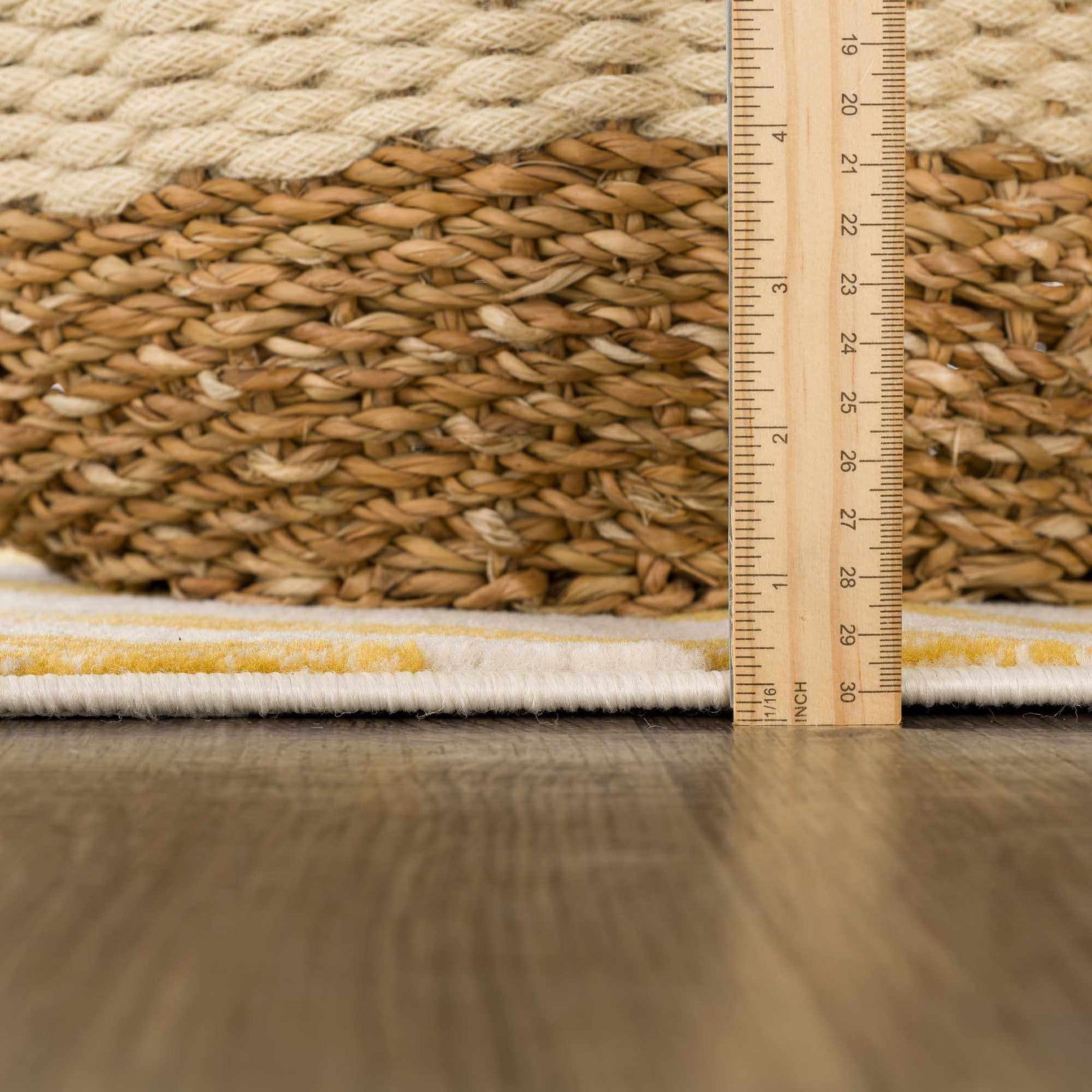 Alfombra con estampado de cebra en amarillo Terra - Liquidación