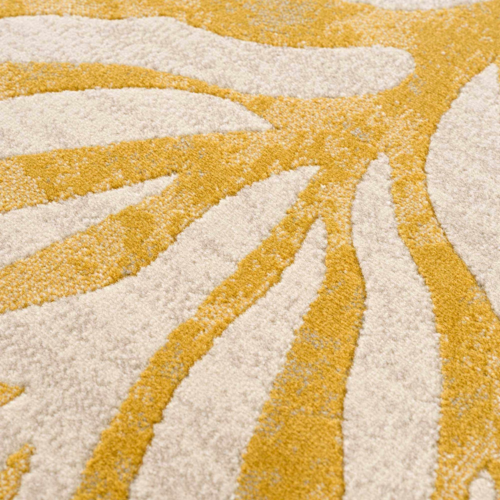 Alfombra con estampado de cebra en amarillo Terra - Liquidación