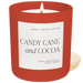 Candy Cane and Cocoa Soy Candle - Red Matte Jar - 15 oz (Hot Cocoa and Peppermint)